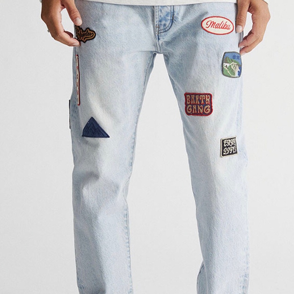 EUC Men’s PacSun Eco Patch Rigid Straight Jeans Vintage Loose Size 30 x 30